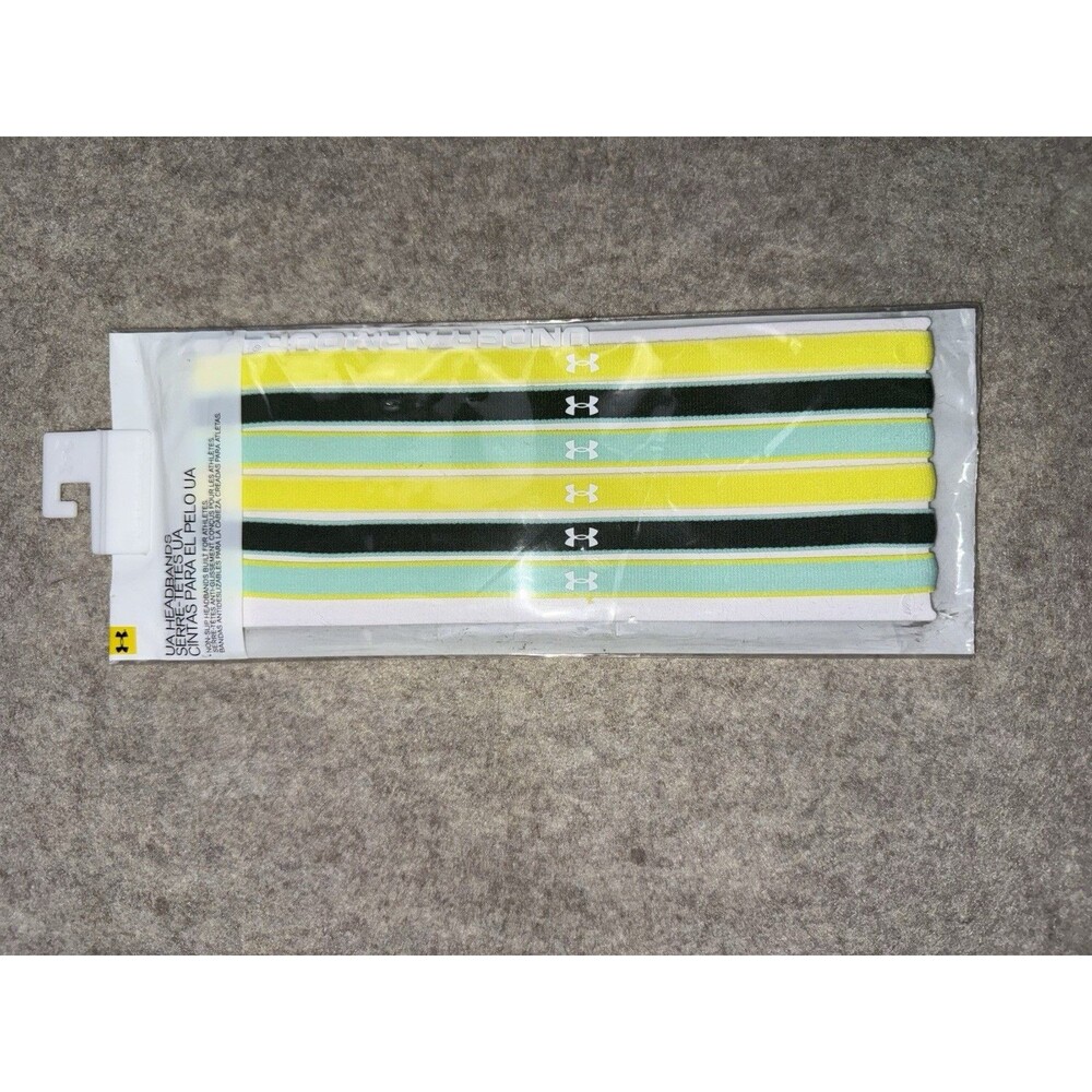Under Armour 6 Pack Mini Headbands Silicone Grips Bright NEW